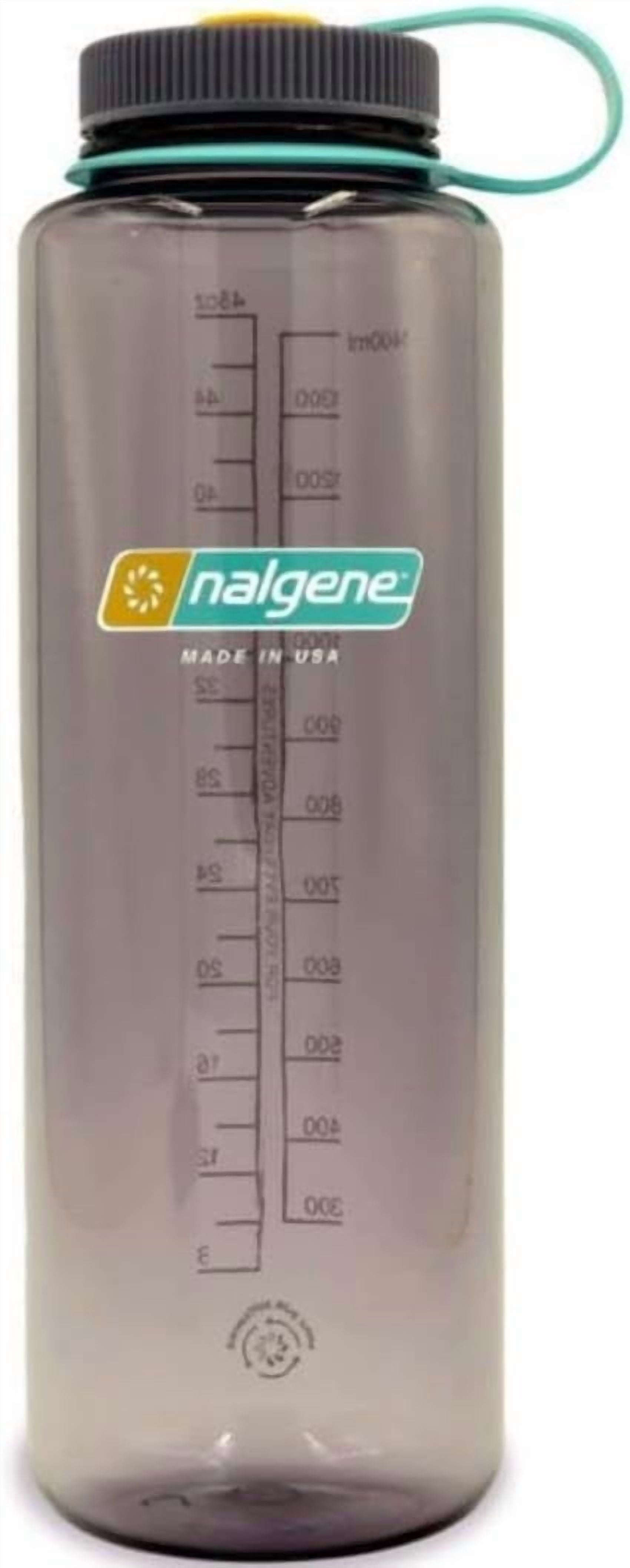 Nalgene Sustain Tritan BPA-Free Water  Made with Material Derived from 50% Plastic Waste (using ISCC certified mass balance), 48 OZ, Wide Mouth, Aubergine M148D