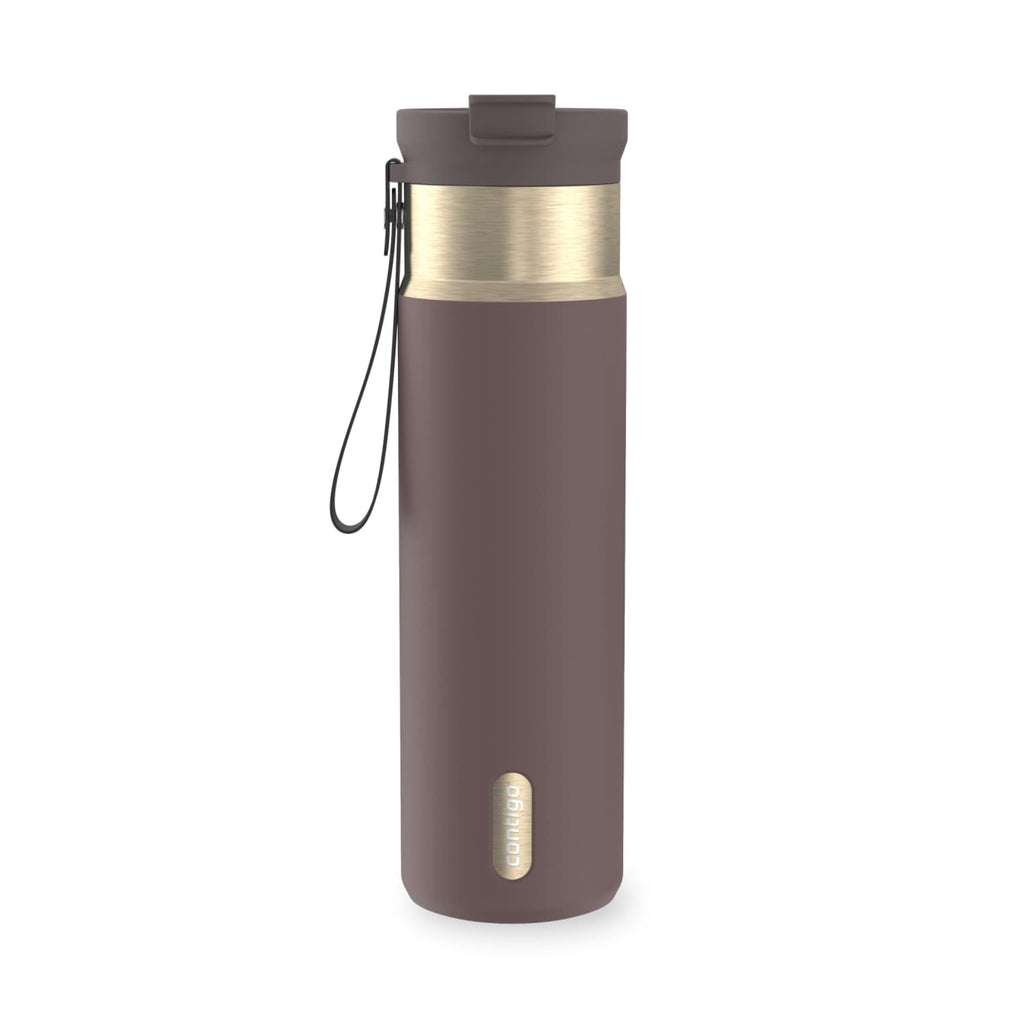 Contigo DualSip 24 oz Leakproof Insulated Water Bottle with Carrying Strap and 2-Way Lid M41U
