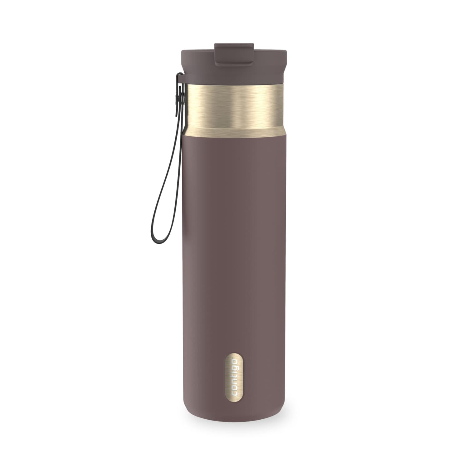 Contigo DualSip 24 oz Leakproof Insulated Water Bottle with Carrying Strap and 2-Way Lid M41U