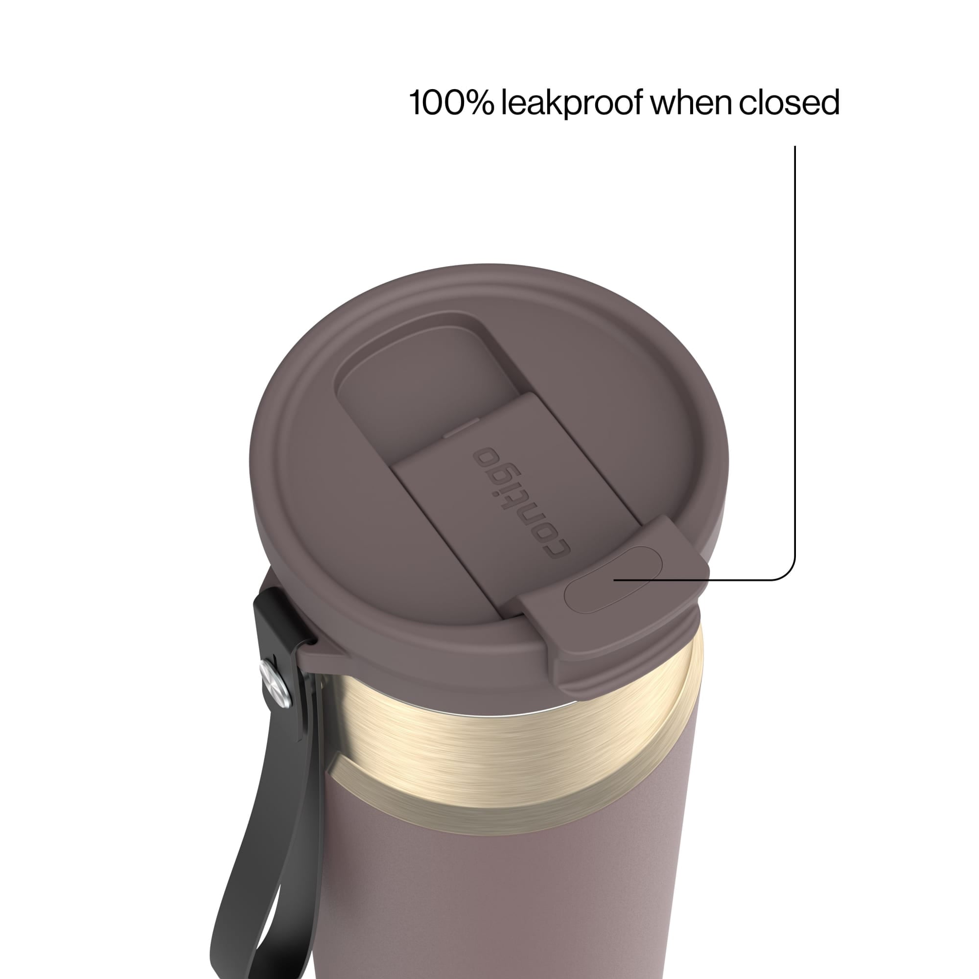 Contigo DualSip 24 oz Leakproof Insulated Water Bottle with Carrying Strap and 2-Way Lid M41U