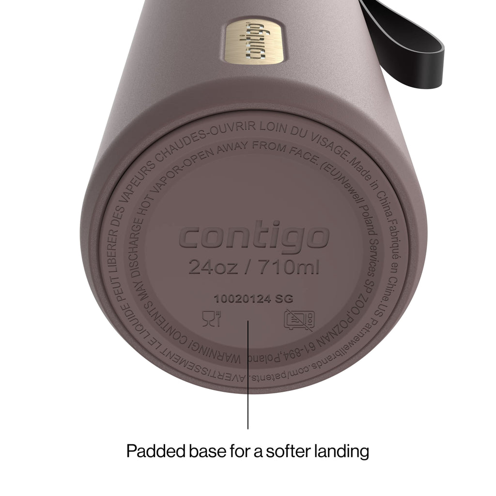 Contigo DualSip 24 oz Leakproof Insulated Water Bottle with Carrying Strap and 2-Way Lid M41U