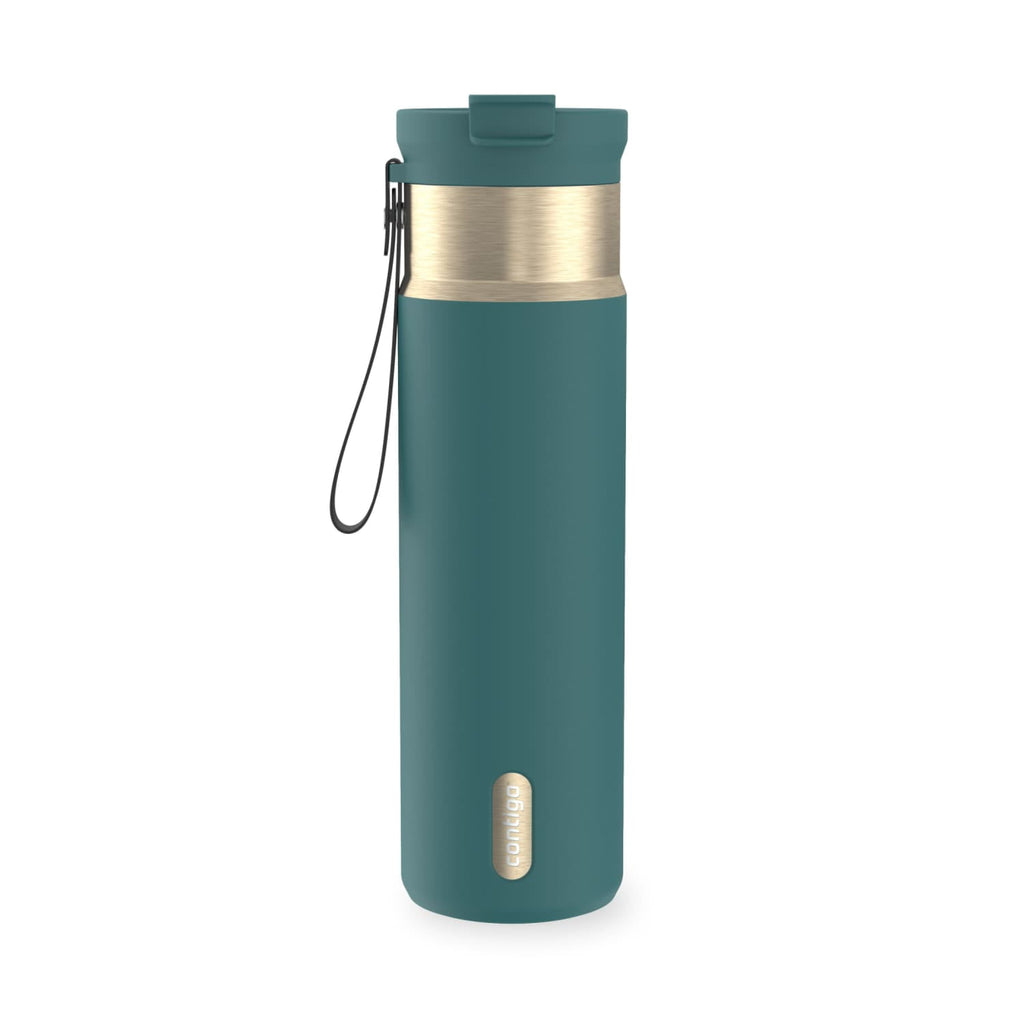 Contigo DualSip 24 oz Leakproof Insulated Water Bottle with Carrying Strap and 2-Way Lid M41U
