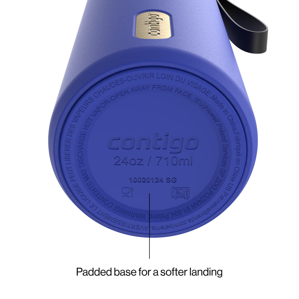 Contigo DualSip 24 oz Leakproof Insulated Water Bottle with Carrying Strap and 2-Way Lid M41U