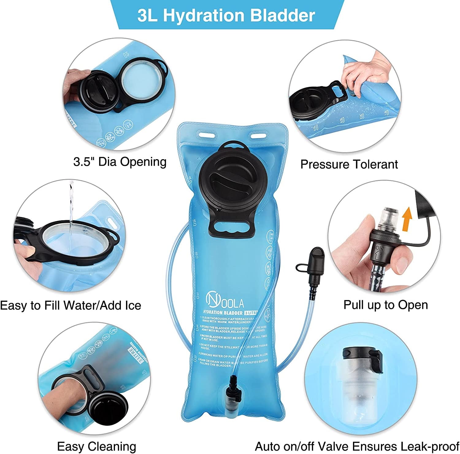 Brightify 17L Hydration Backpack with 3L TPU Water Bladder, Camel Backpack Hydration Pack for Hiking Hunting Climbing Cycling Biking Running, Molle Compatible Water Backpack for Men Women, Black M381X