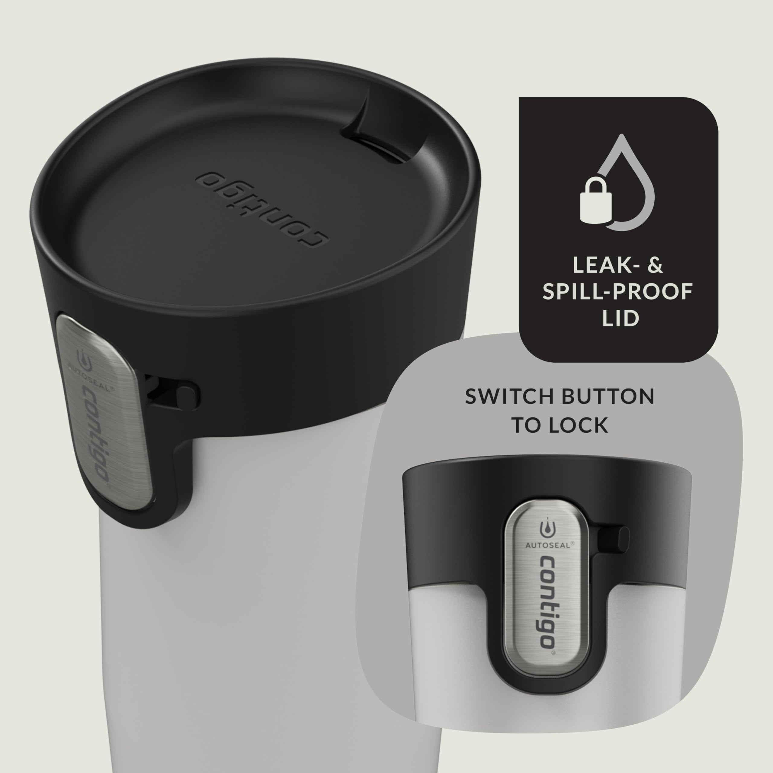 Contigo AUTOSEAL West Loop Vacuum-Insulated Stainless Steel Travel Mug with Easy-Clean Lid, 12oz M55R