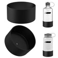 Linkidea 2 Pack Water Bottle Boot Compatible with Nalgene Sustain Wide Mouth 32oz/48oz, Narrow Mouth 32oz, Silicone Anti-Slip Bottle Bottom Bumper Protector (Black) M218N