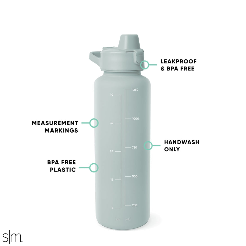 Simple Modern 48 fl oz Reusable Tritan Summit Water Bottle with Silicone Straw Lid|Seaglass Sage M402A