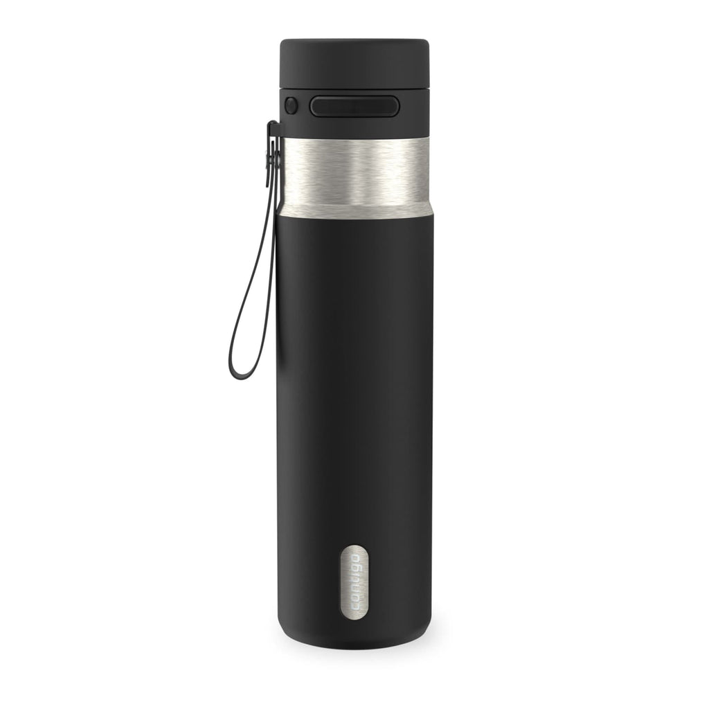Contigo AutoPop 24 oz Leakproof Insulated Stainless Steel Water Bottle with Carry Strap and Shaker Ball M73N
