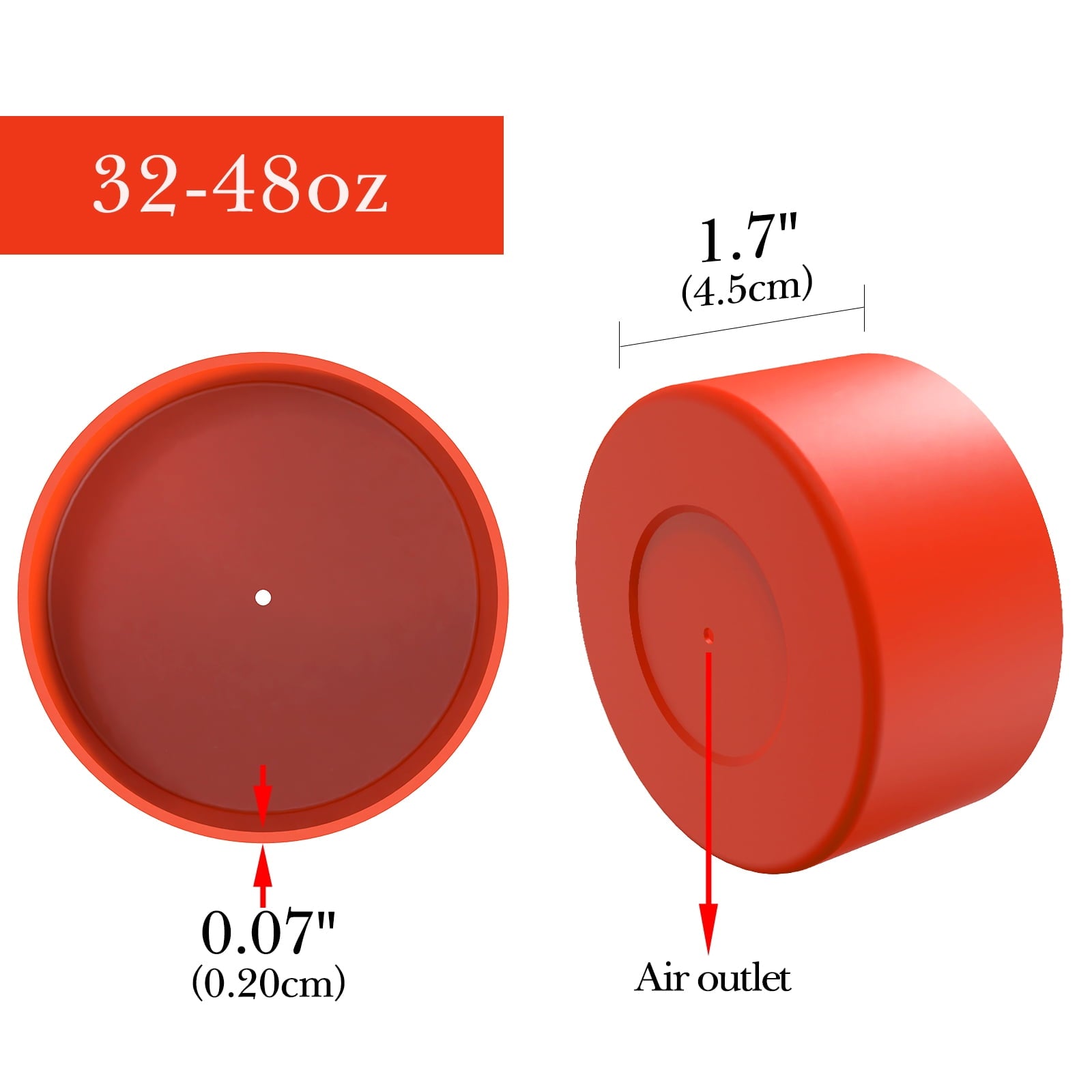Linkidea 2 Pack Water Bottle Boot Compatible with Nalgene Sustain Wide Mouth 32oz/48oz, Narrow Mouth 32oz, Silicone Anti-Slip Bottle Bottom Bumper Protector (Red) M217F