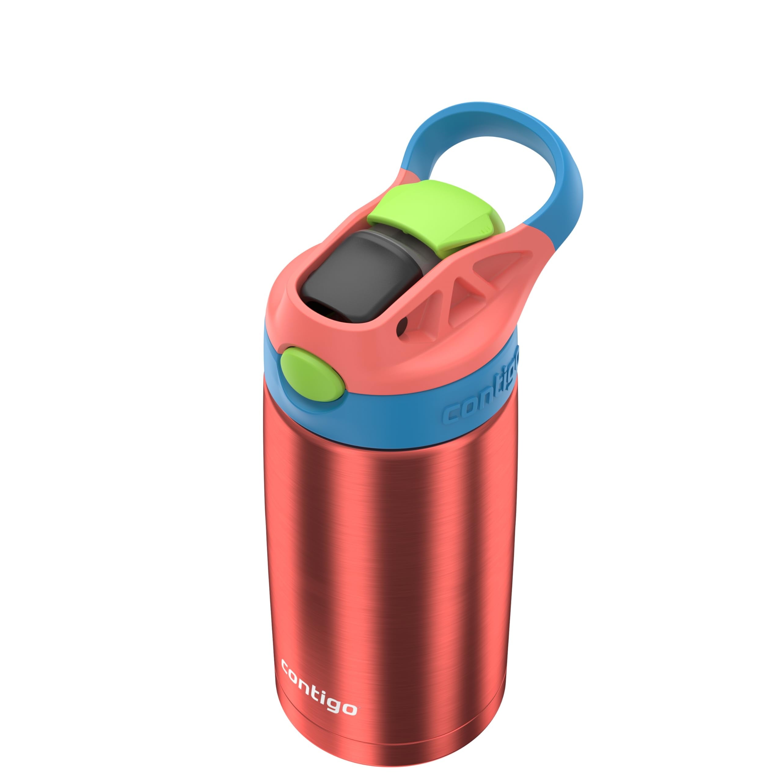 Contigo AUTOSPOUT Water Bottle, 13 oz, Coral Blue/Poppy M83Z