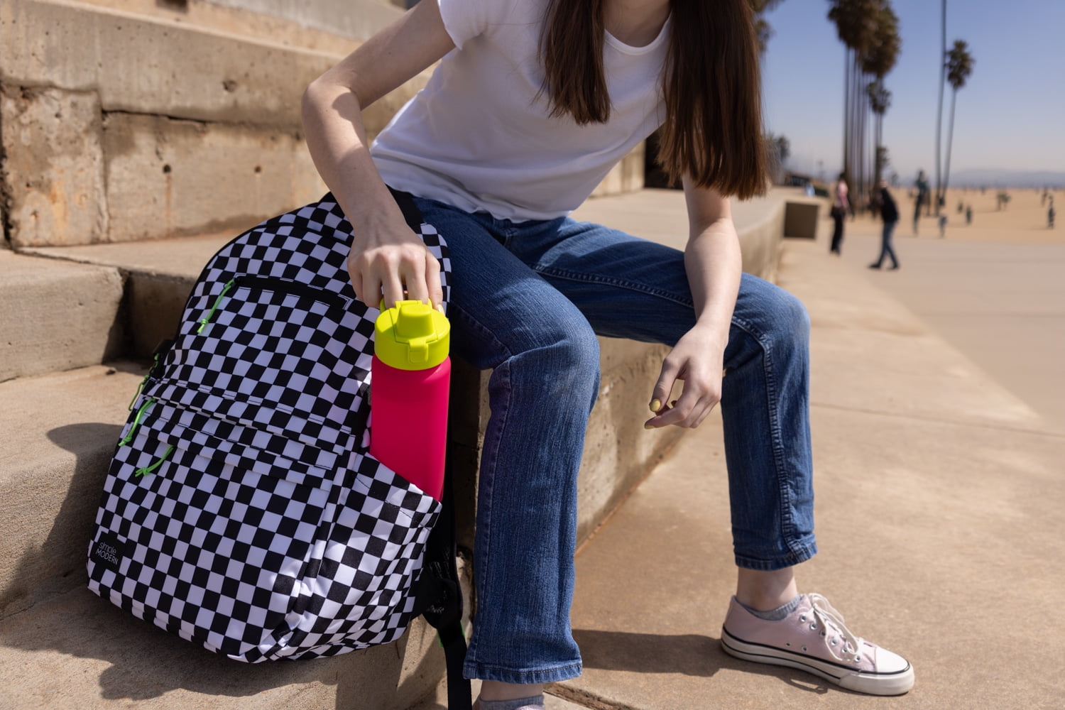 Simple Modern 22 fl oz Reusable Tritan Summit Water Bottle with Silicone Straw Lid|Raspberry Chartreuse M405A