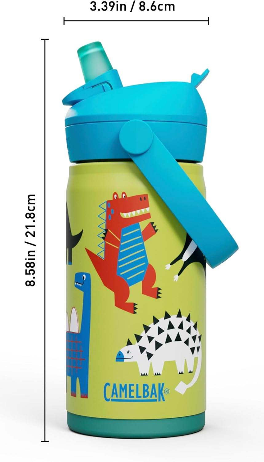 Camelbak Thrive™ Flip Straw Kids Stainless 12oz Water Bottle, Dino Jam M311M
