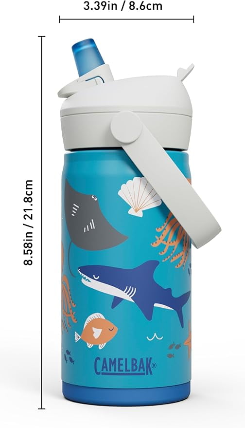 Camelbak Thrive™ Flip Straw Kids Stainless 12oz Water Bottle, Dino Jam M311M