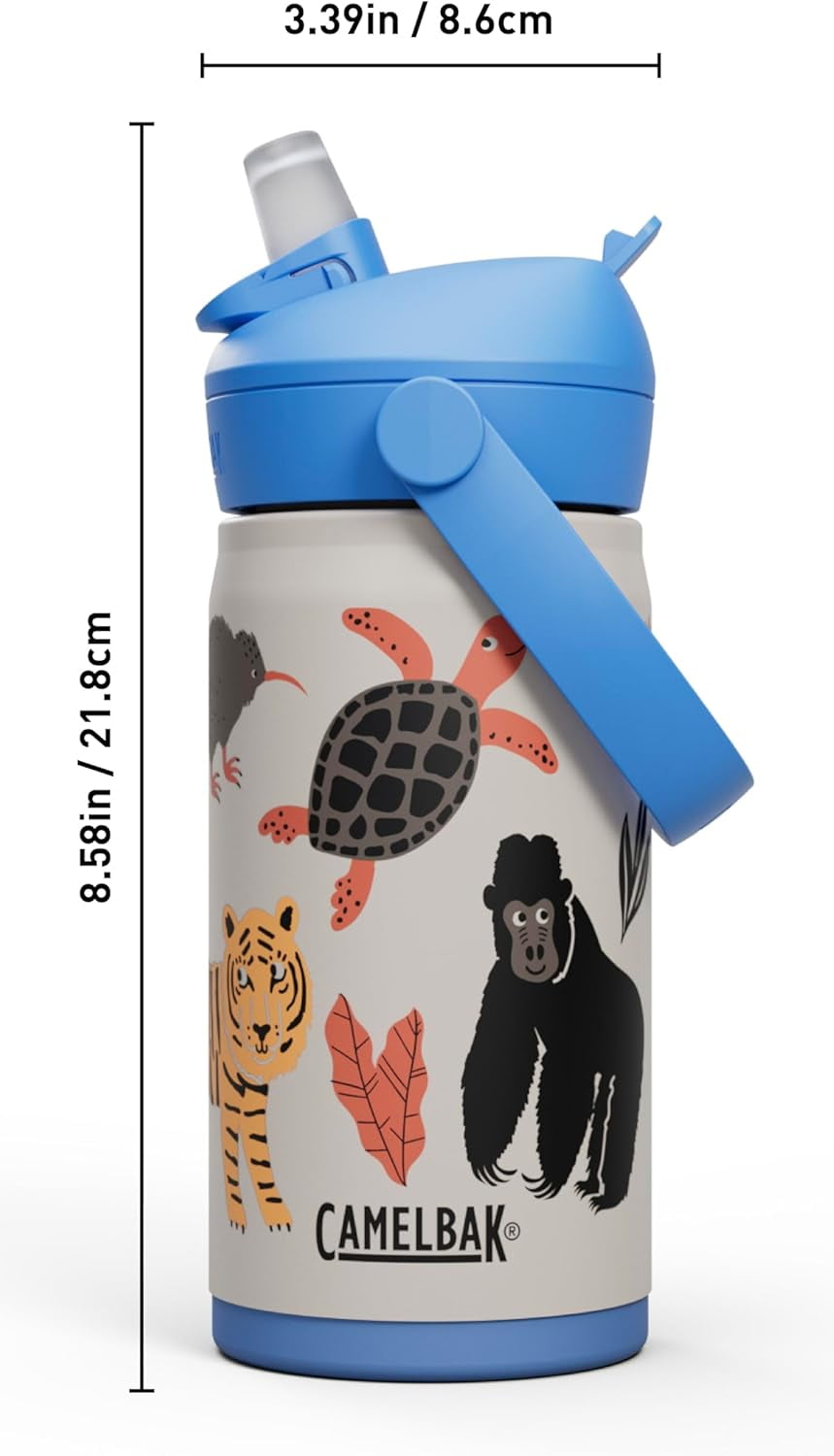 Camelbak Thrive™ Flip Straw Kids Stainless 12oz Water Bottle, Dino Jam M311M