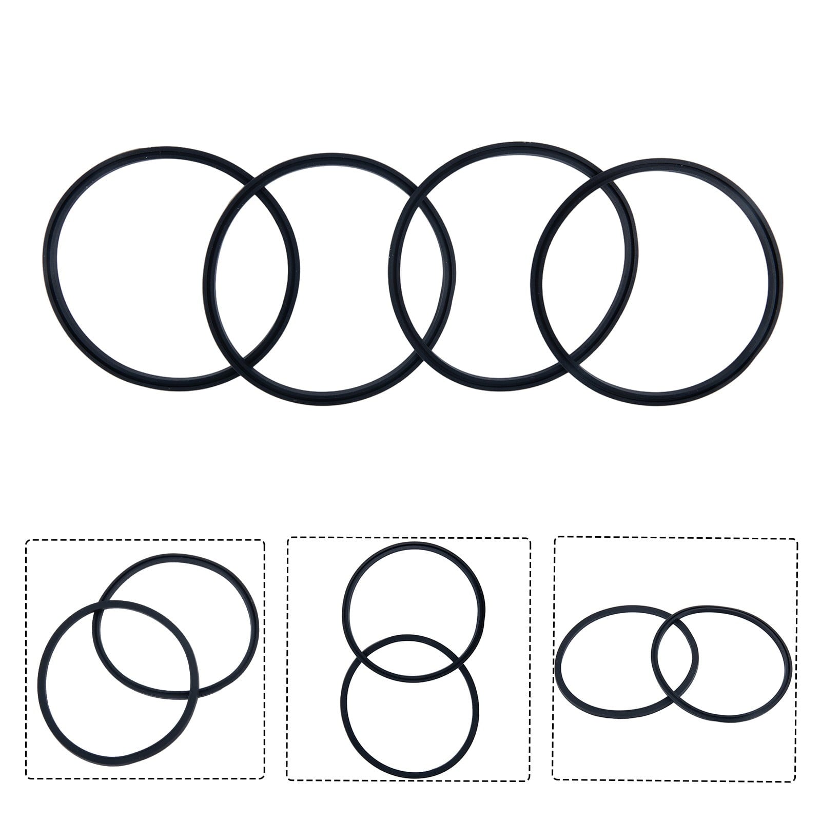 4 Pack Gaskets Compatible for Contigo Snapseal Byron Travel Mug 16oz &amp; 20oz, Replacement Rubber Seal for Contigo Snapseal Lid, Replacement Silicone Part for Contigo Coffee Travel Tumbler M130M