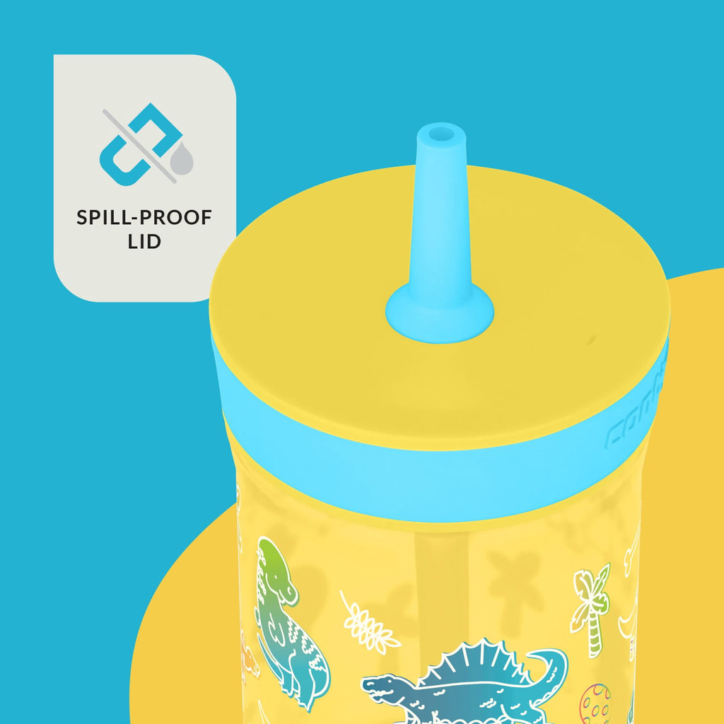 Contigo Kids Leighton Spill-Proof Tumbler with Straw, 14 oz, Yellow M80T
