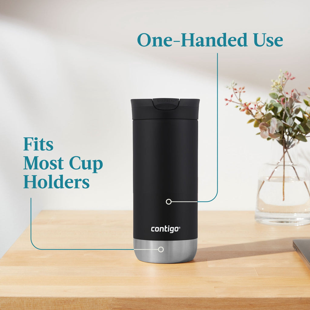 Contigo 16 oz. Huron 2.0 SnapSeal Stainless Steel Travel Mug - Licorice M01J