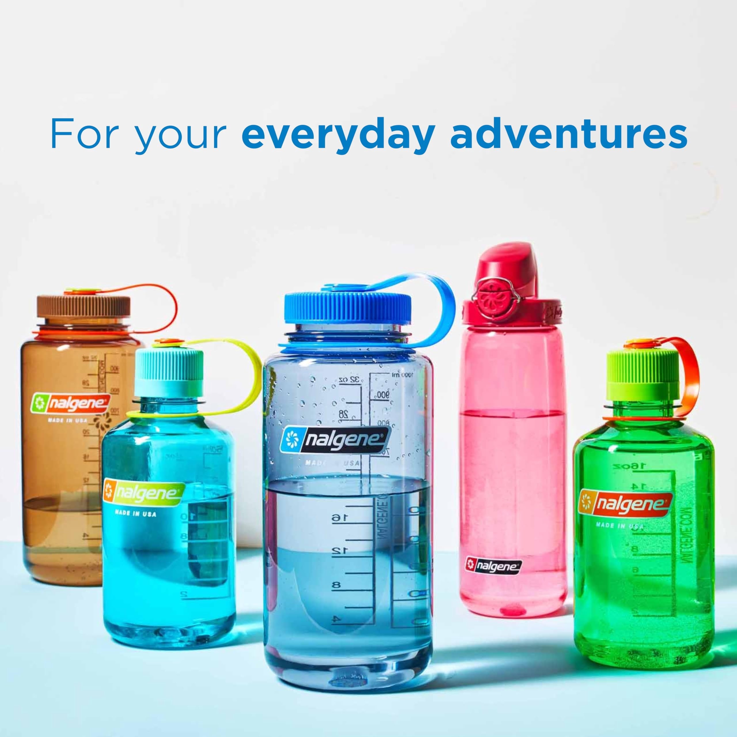 Nalgene Sustain Tritan BPA-Free Water Bottle Made with Material Derived from 50% Plastic Waste (using ISCC certified mass balance), 32 OZ, Narrow Mouth, Cotton M157Z