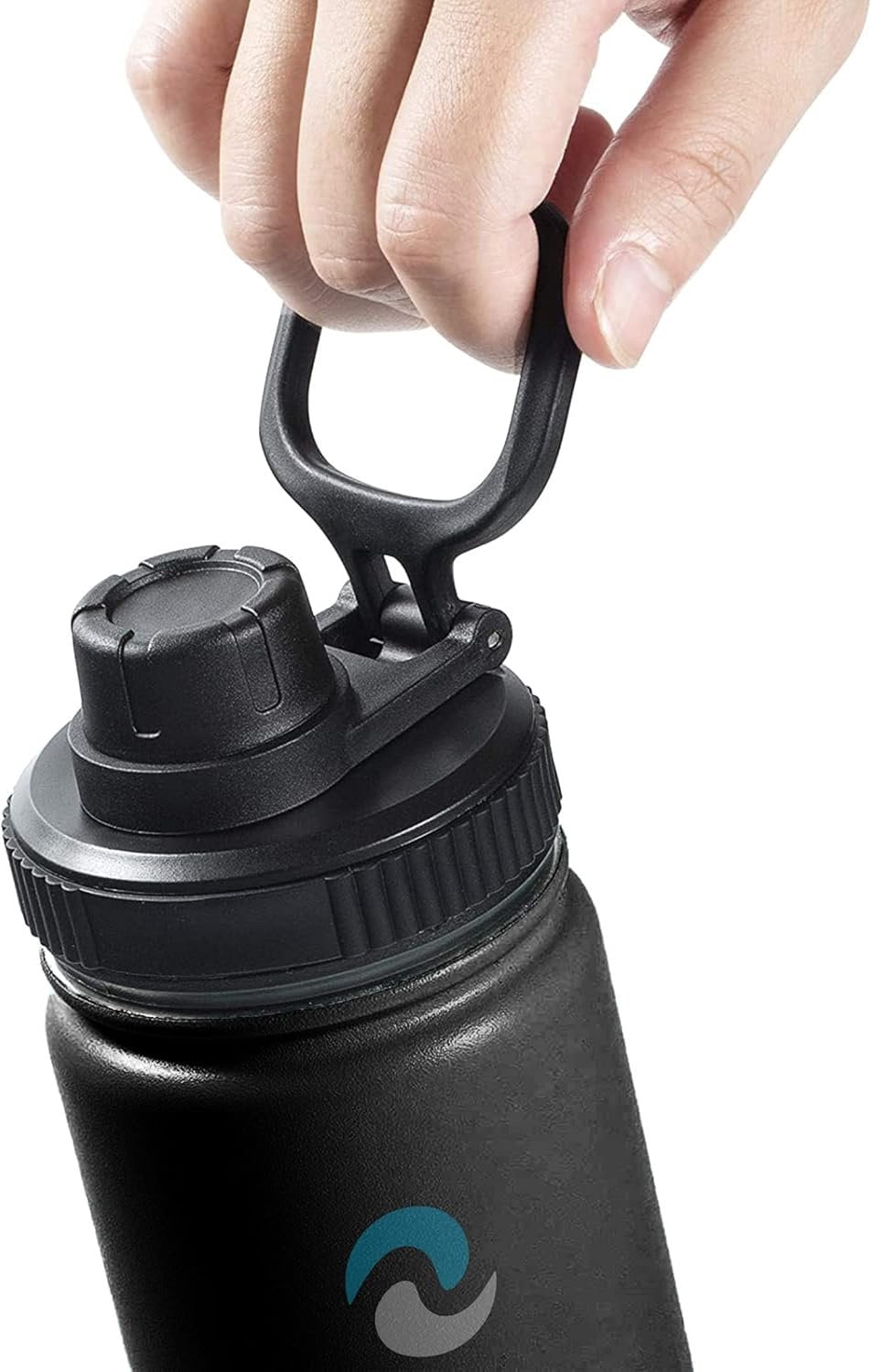 Hydraflow Wide Mouth Spout Twist Chug Nalgene Replacement Lid | Compatible with Nalgene 32 oz Wide Mouth Lid, Hydroflask &amp; Many  Top Water Bottle Brands Sizes 12 16 18 20 32 40 64 Oz M207W