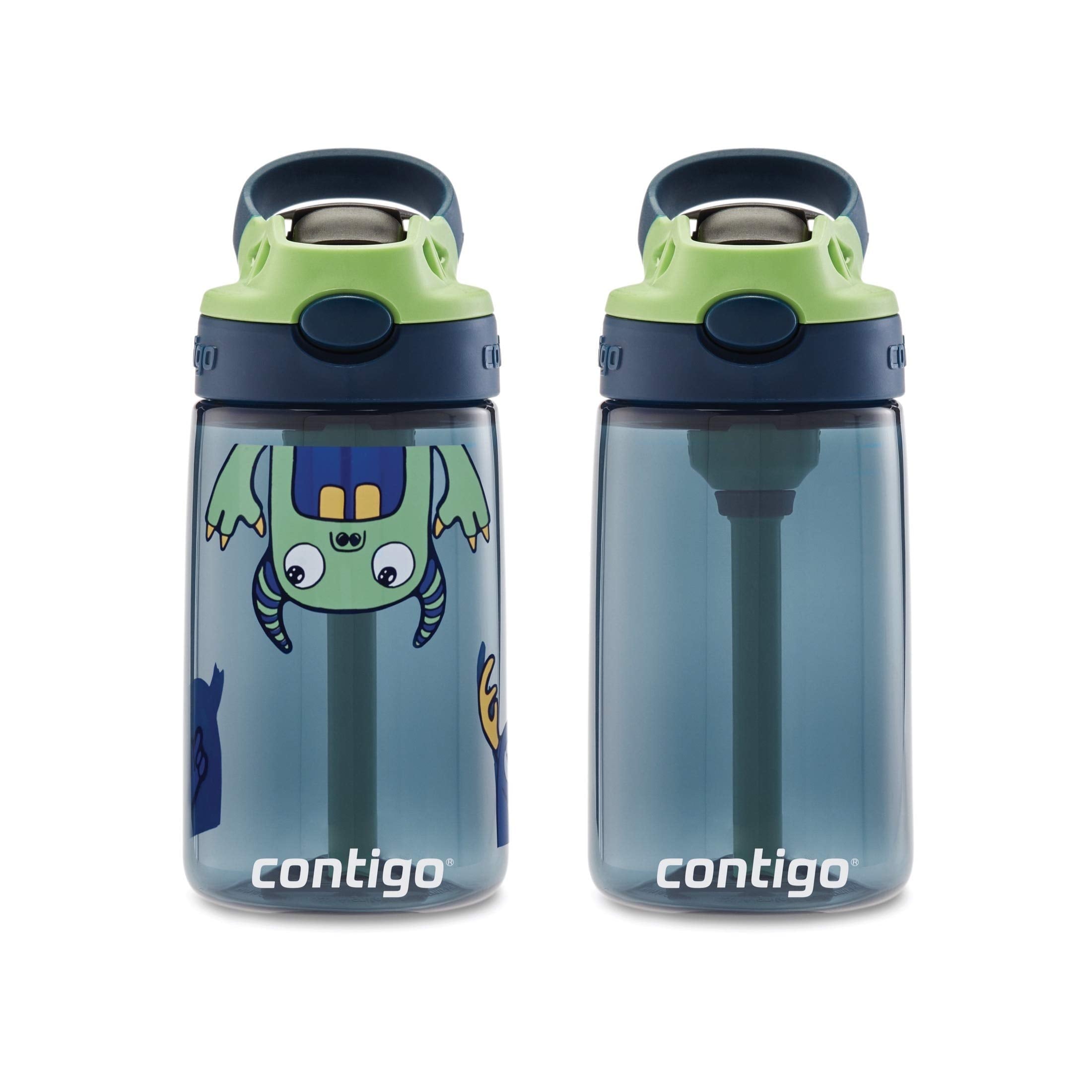 Contigo Kids 2-Pack Straw Water Bottle, 14 oz - Dinos/Sharks M57Q