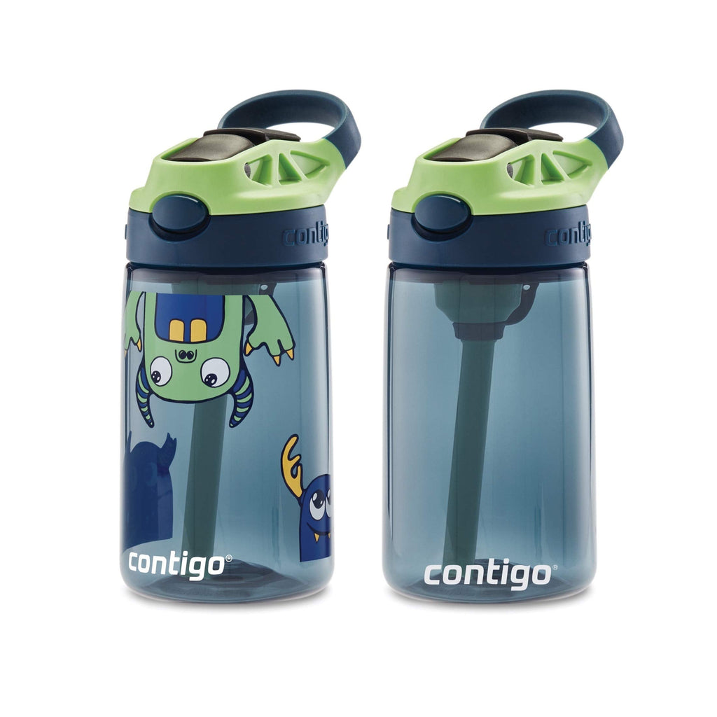 Contigo Kids 2-Pack Straw Water Bottle, 14 oz - Dinos/Sharks M57Q