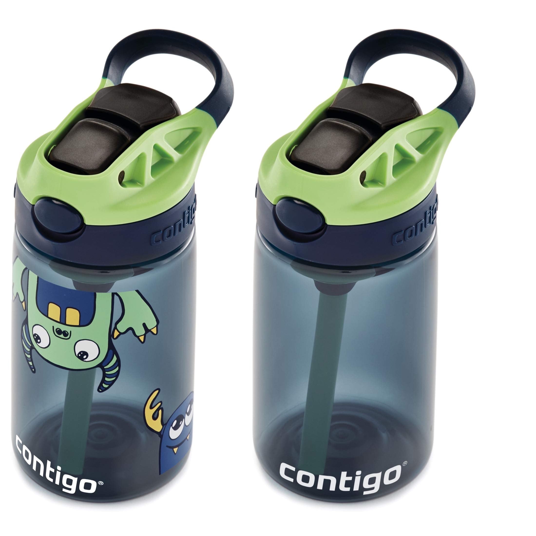 Contigo Kids 2-Pack Straw Water Bottle, 14 oz - Dinos/Sharks M57Q