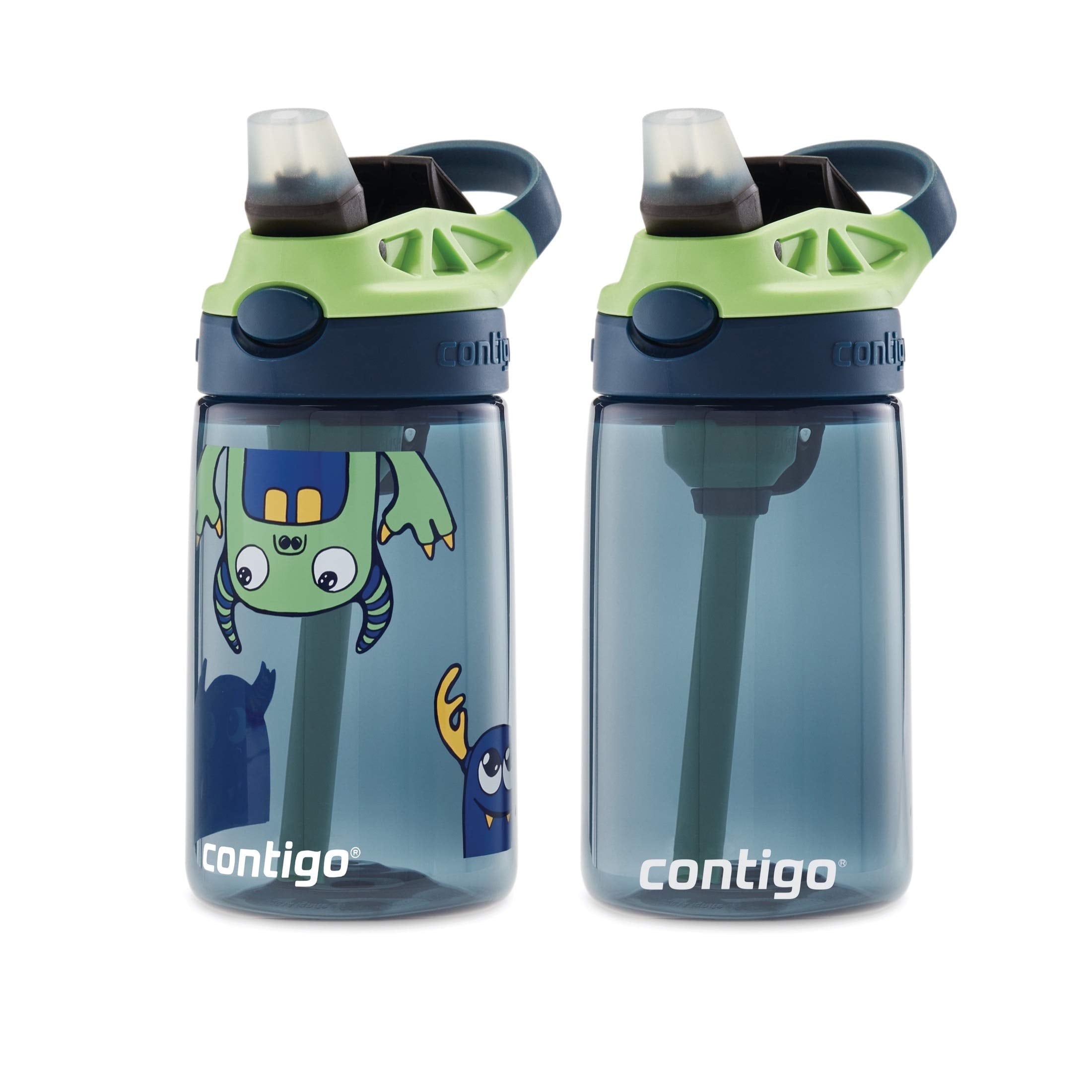 Contigo Kids 2-Pack Straw Water Bottle, 14 oz - Dinos/Sharks M57Q