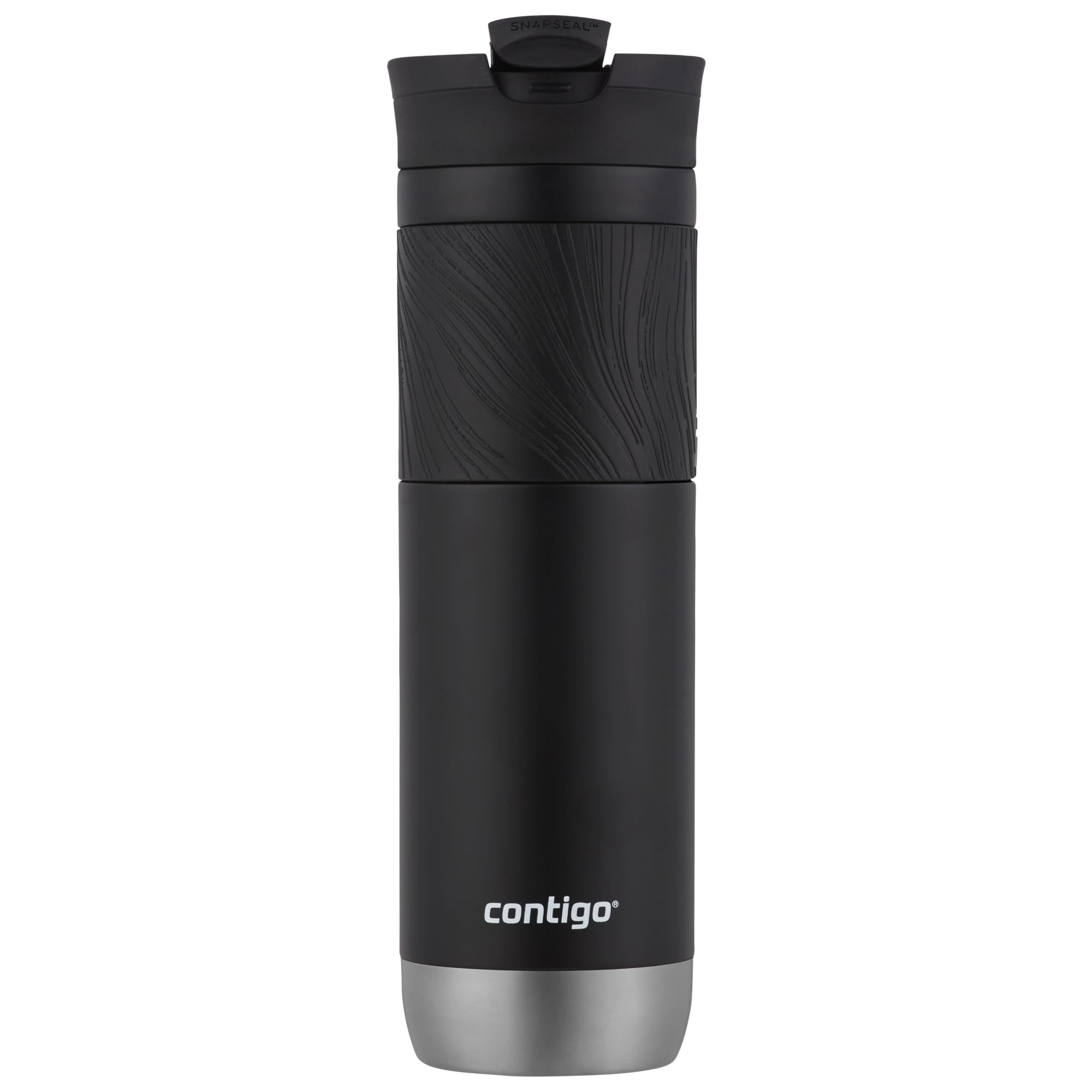 Contigo Byron 2.0 Stainless Steel Travel Mug with SNAPSEAL Lid and Grip in Black, 24 fl oz. M02L