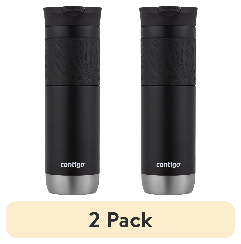 Contigo Byron 2.0 Stainless Steel Travel Mug with SNAPSEAL Lid and Grip in Black, 24 fl oz. M02L