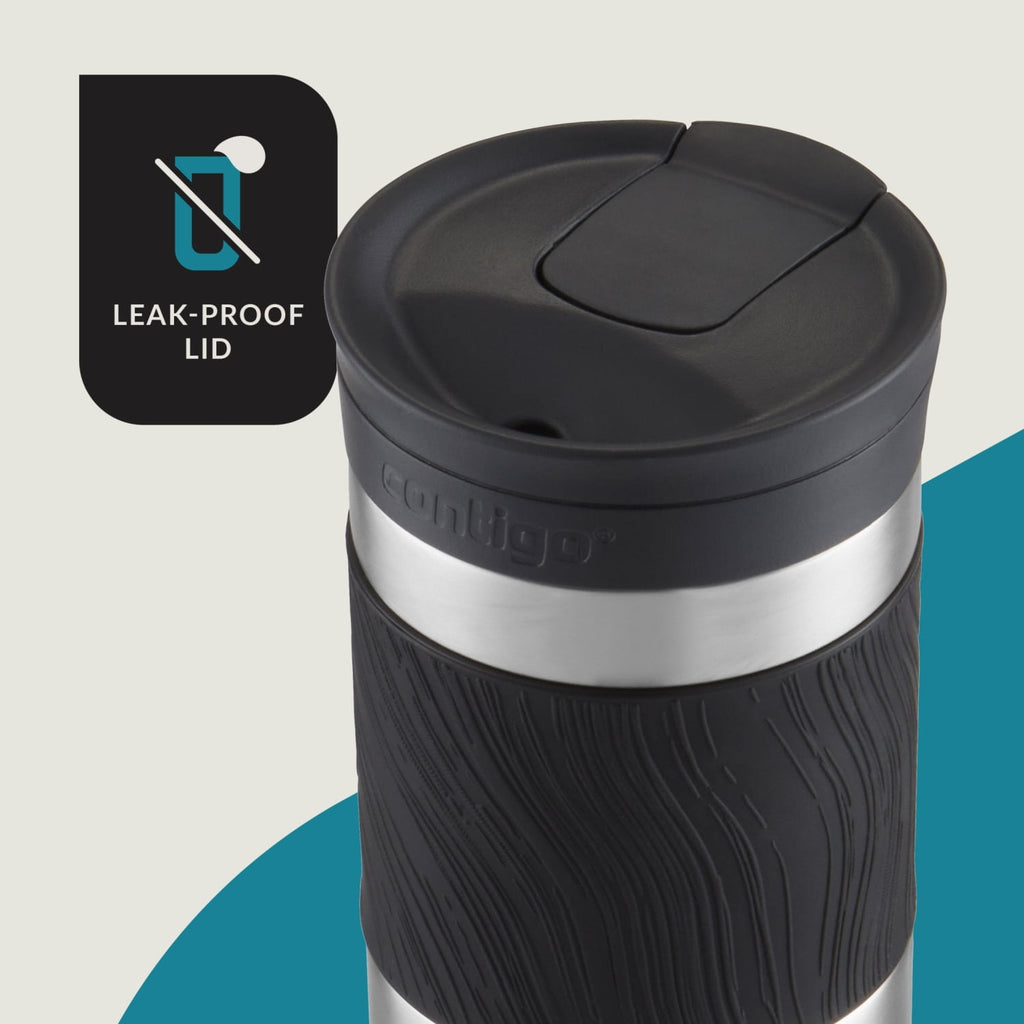Contigo Byron 2.0 Stainless Steel Travel Mug with SNAPSEAL Lid and Grip in Black, 24 fl oz. M02L