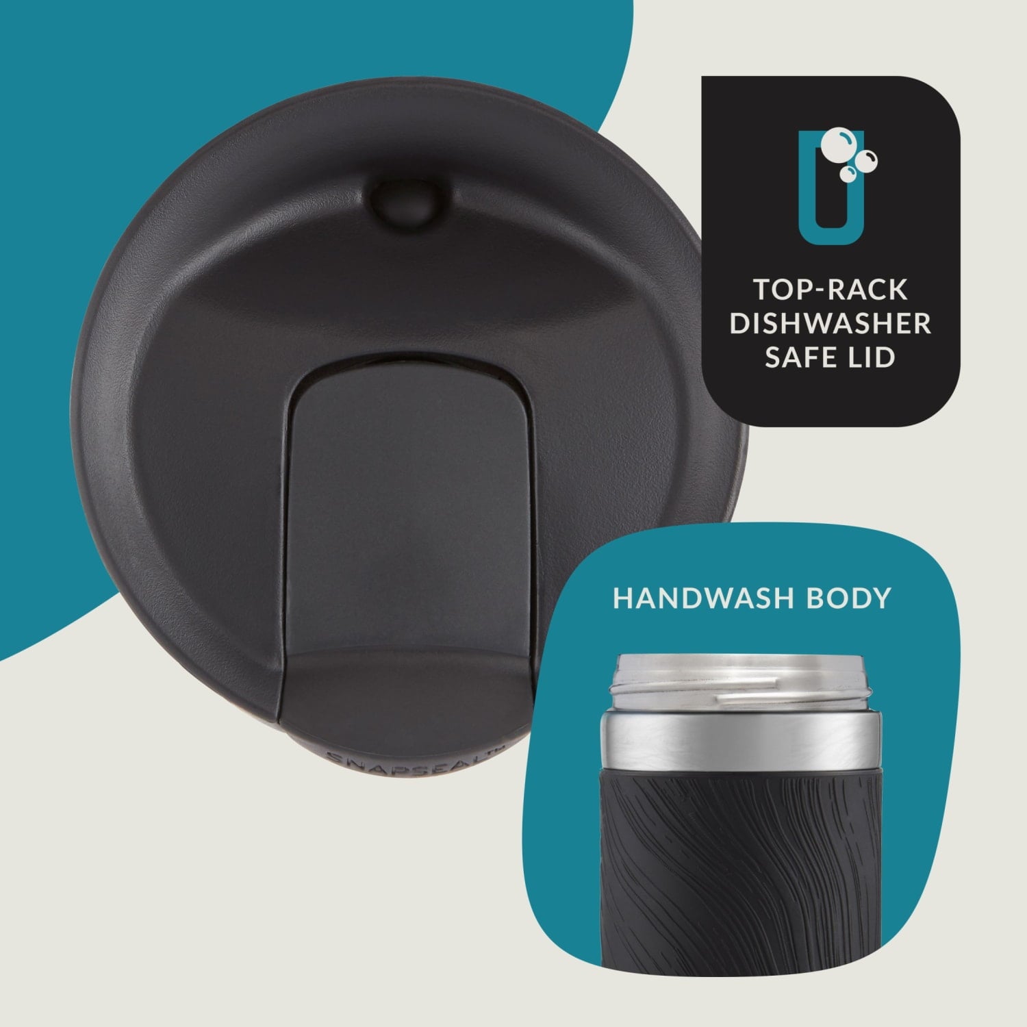 Contigo Byron 2.0 Stainless Steel Travel Mug with SNAPSEAL Lid and Grip in Black, 24 fl oz. M02L