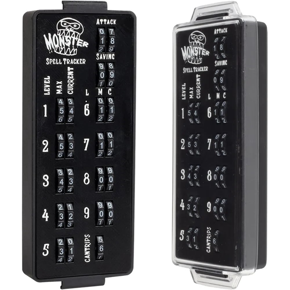 Ultimate RPG Spell Tracker for DND- Easily Keep Track of All Magic Stats, Levels, Modifiers Easily w Adjustable Place-Locking Dials &amp; Protective Cover- Compatible w Dungeons Dragons 5e Tabletop Games M215M