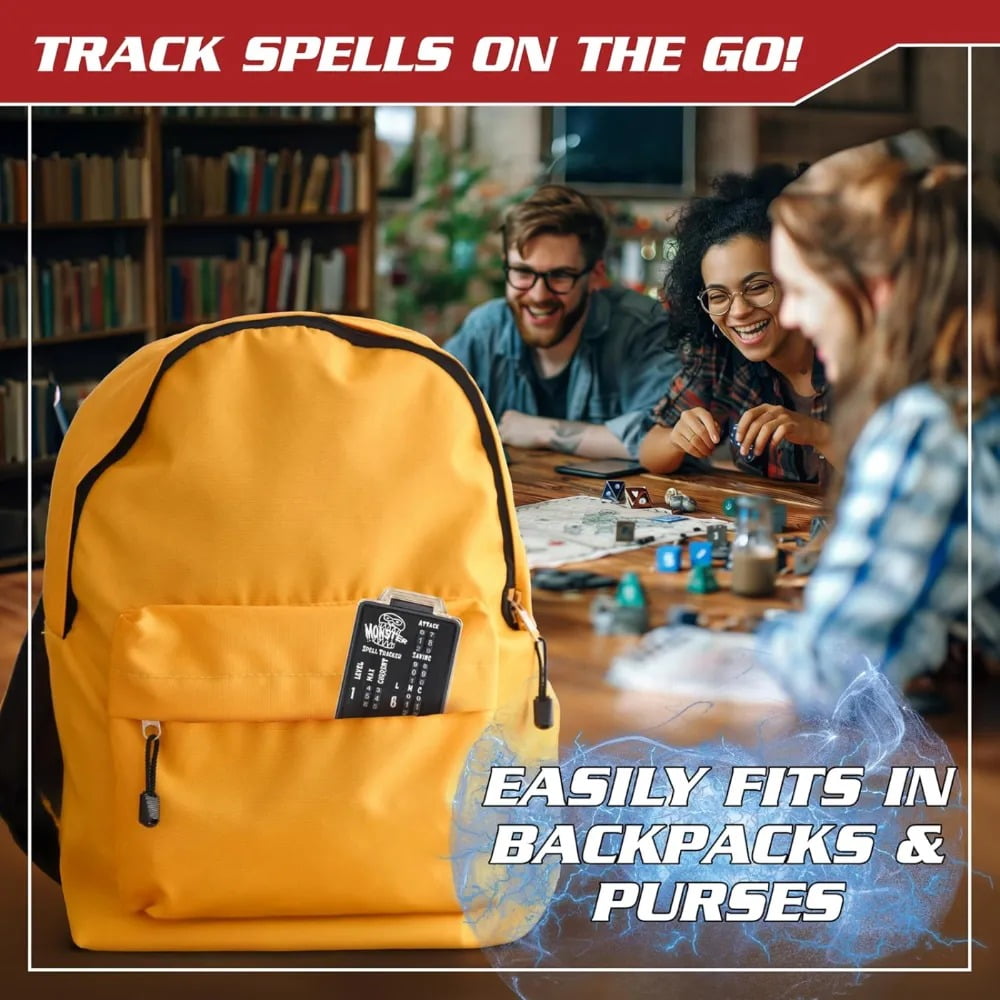 Ultimate RPG Spell Tracker for DND- Easily Keep Track of All Magic Stats, Levels, Modifiers Easily w Adjustable Place-Locking Dials &amp; Protective Cover- Compatible w Dungeons Dragons 5e Tabletop Games M215M