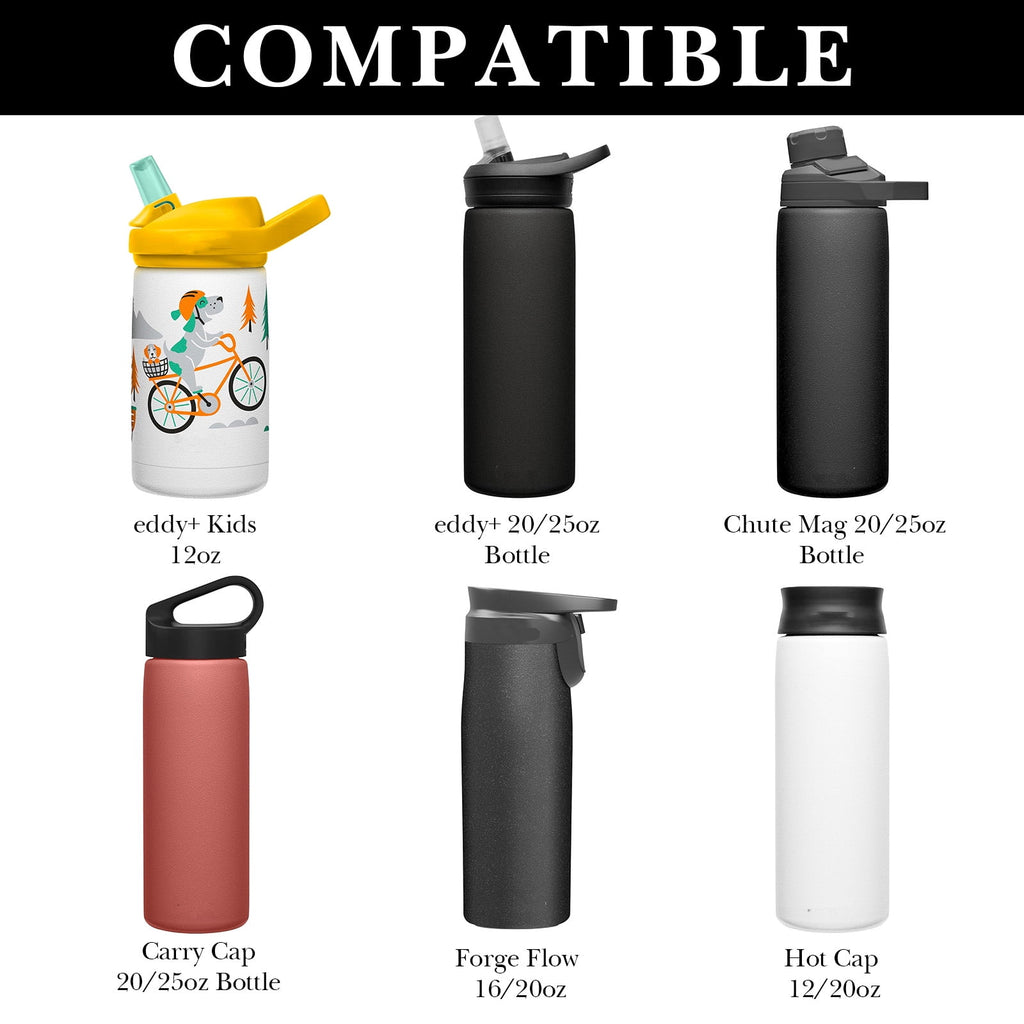 Linkidea 6 Pack Water Bottle Bottom Pad Compatible with CamelBak eddy+ Steel Bottle 20/25oz, Chute Mag Bottle, Silicone Anti-Slip Waterbottle Base Silencer Rubber Protector M391C