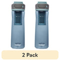 (2 pack) Contigo Clybourn Plastic FreeFlow Filter Water Bottle with AUTOSEAL Lid 24 oz., Dark Ice, with Replacable Filter M62Q