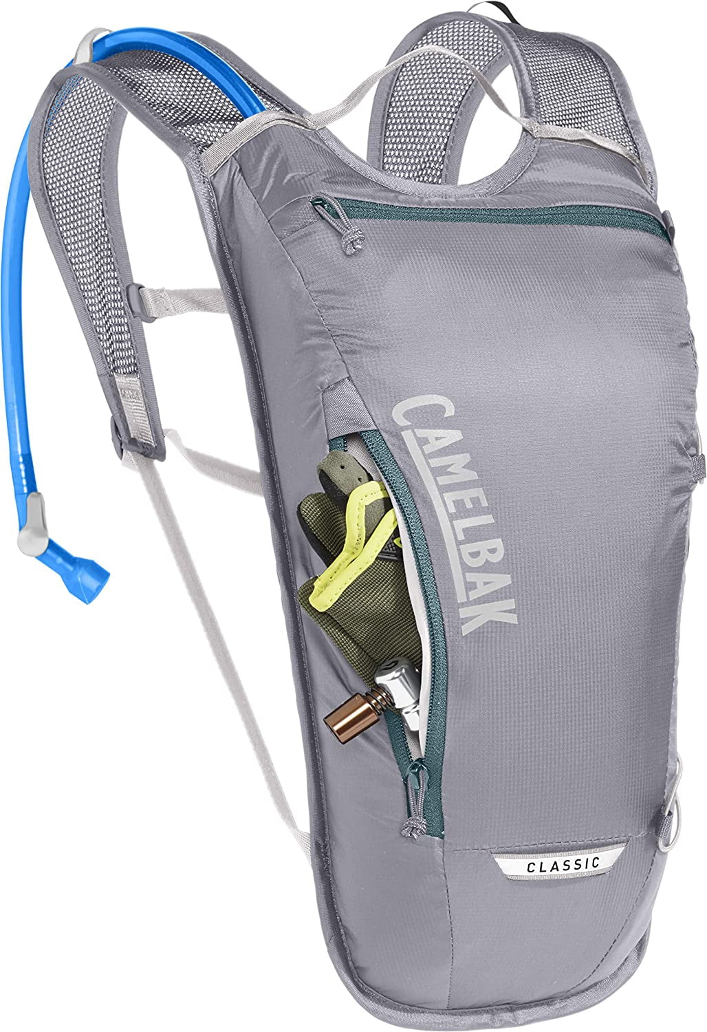 CamelBak Classic Light Bike Hydration Pack 70oz, Gunmetal/Hydro M259Y