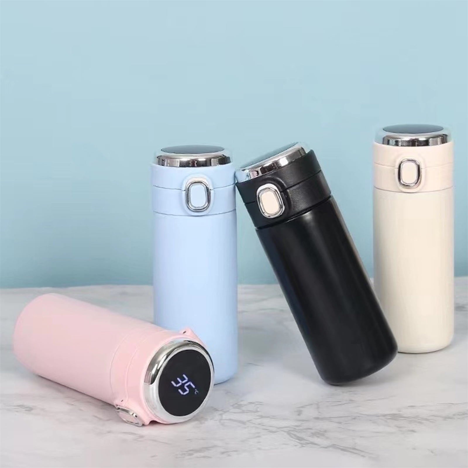 Stainless Steel Insulation Cup Cute Mini Portable Children Student Water Bottle Coffee Travel Mug LED Temperature Display Double Walled Vacuum Long Lasting Insulation M54A