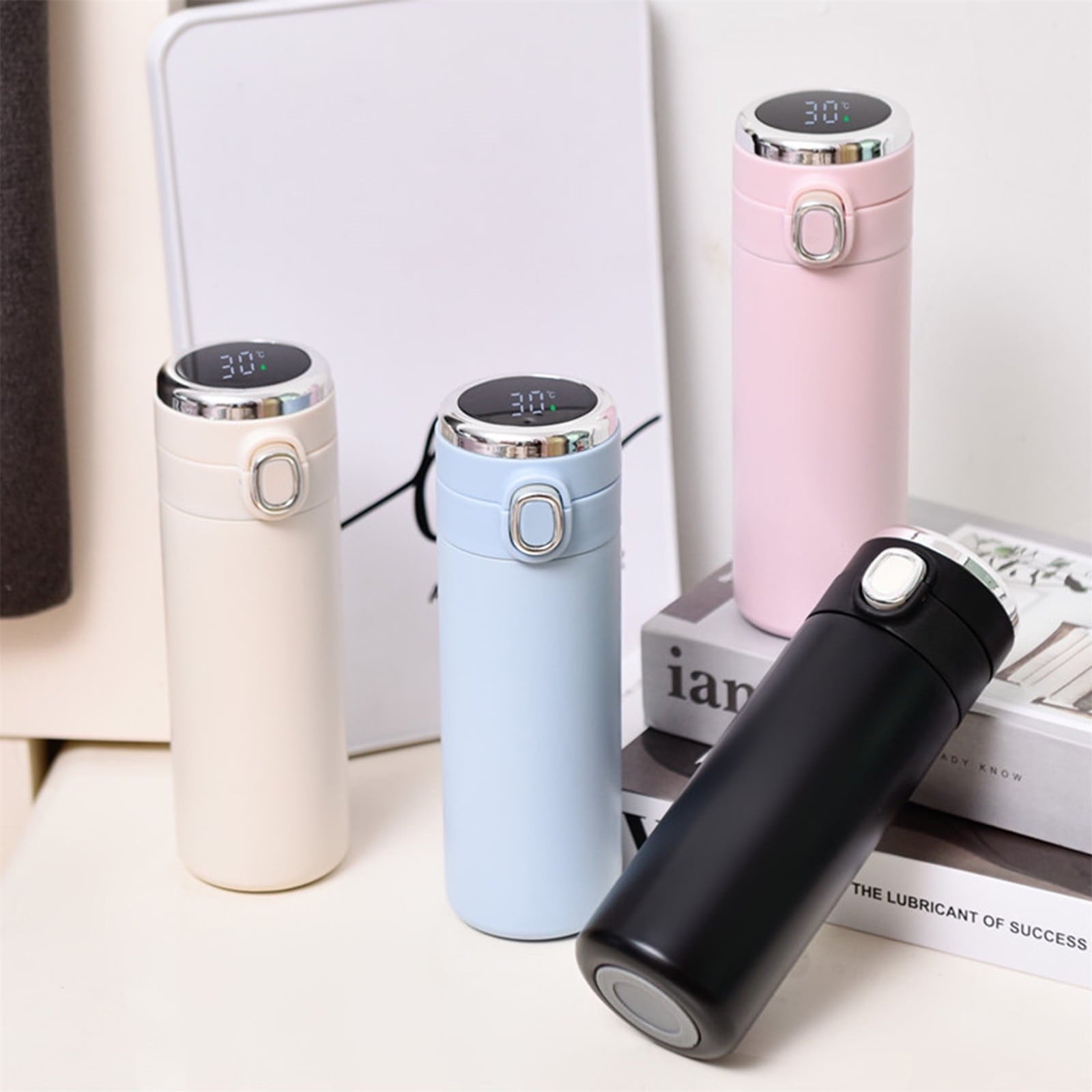 Stainless Steel Insulation Cup Cute Mini Portable Children Student Water Bottle Coffee Travel Mug LED Temperature Display Double Walled Vacuum Long Lasting Insulation M54A