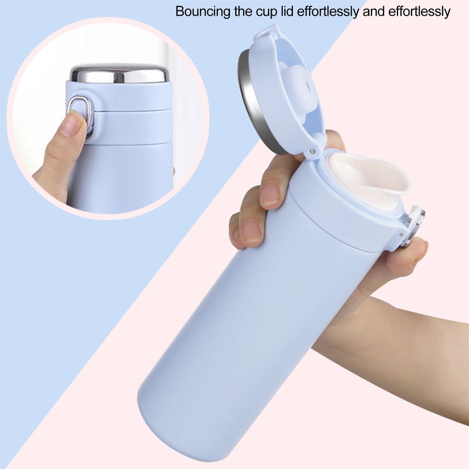 Stainless Steel Insulation Cup Cute Mini Portable Children Student Water Bottle Coffee Travel Mug LED Temperature Display Double Walled Vacuum Long Lasting Insulation M54A