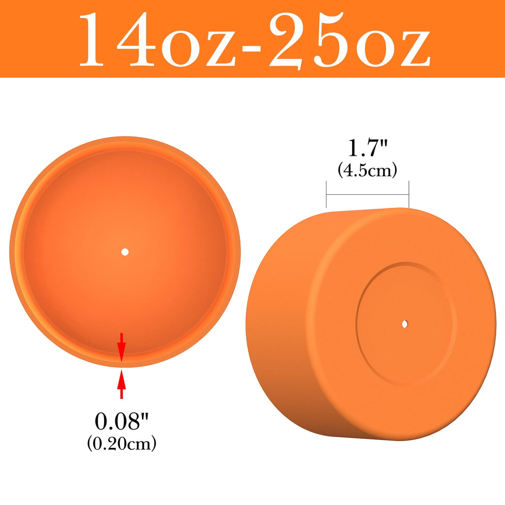 Linkidea 2 Pack Water Bottle Boot Compatible with CamelBak Eddy+20oz/25oz, Chute Mag 20oz/25oz, Carry Cap, Silicone Anti-Slip Bottle Bottom Bumper Protector (Orange) M387Y