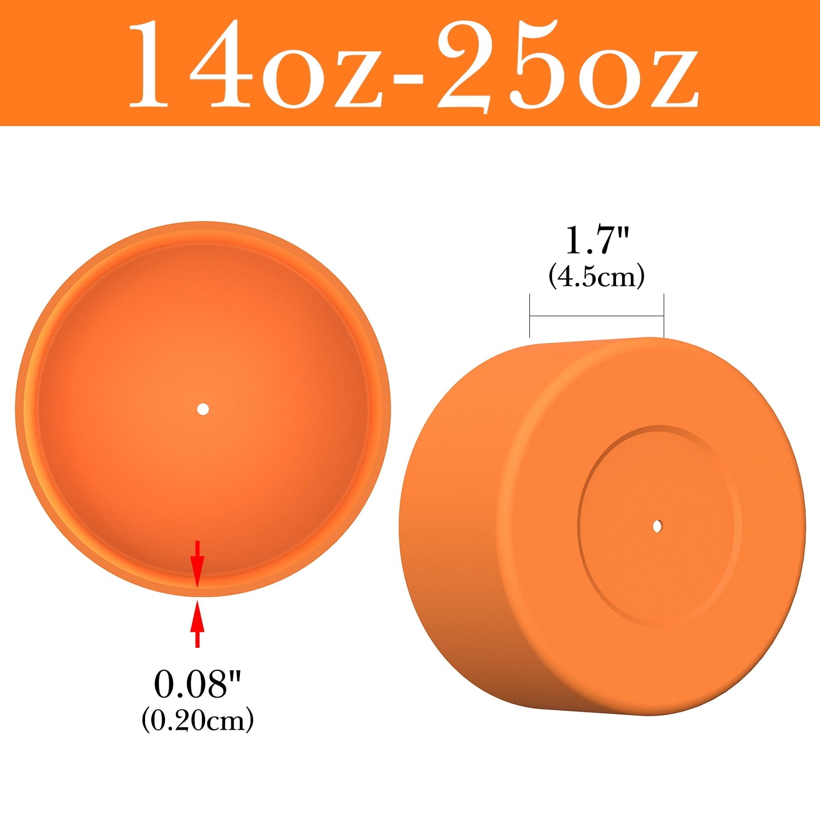 Linkidea 2 Pack Water Bottle Boot Compatible with CamelBak Eddy+20oz/25oz, Chute Mag 20oz/25oz, Carry Cap, Silicone Anti-Slip Bottle Bottom Bumper Protector (Orange) M387Y