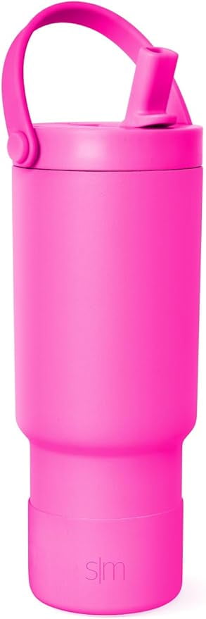 Simple Modern 24 fl oz Insulated Stainless Steel Trek Pivot Tumbler with Straw Lid and Top Handle|Seaside Blue M397T