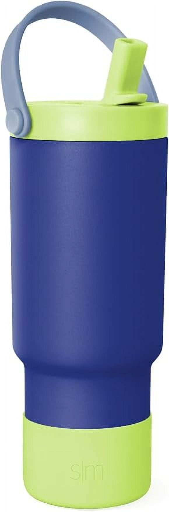 Simple Modern 24 fl oz Insulated Stainless Steel Trek Pivot Tumbler with Straw Lid and Top Handle|Seaside Blue M397T