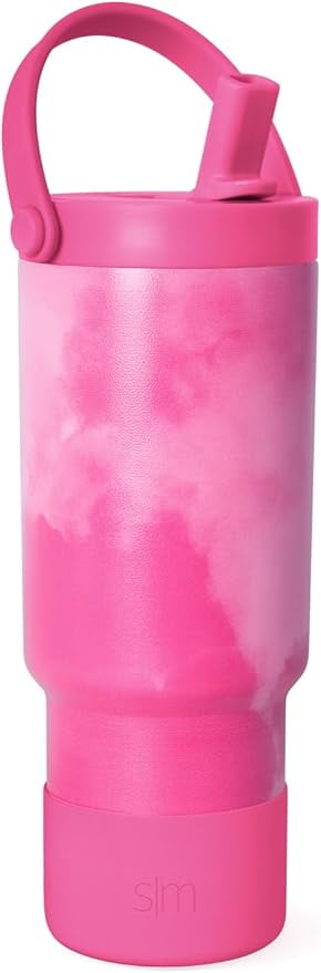 Simple Modern 24 fl oz Insulated Stainless Steel Trek Pivot Tumbler with Straw Lid and Top Handle|Seaside Blue M397T