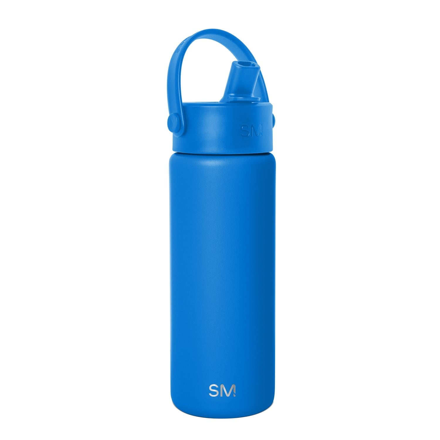 Simple Modern 18 fl oz Insulated Stainless Steel Summit Wide Mouth Water Bottle with Handle and Straw Lid|Black and White Checkmate M398P