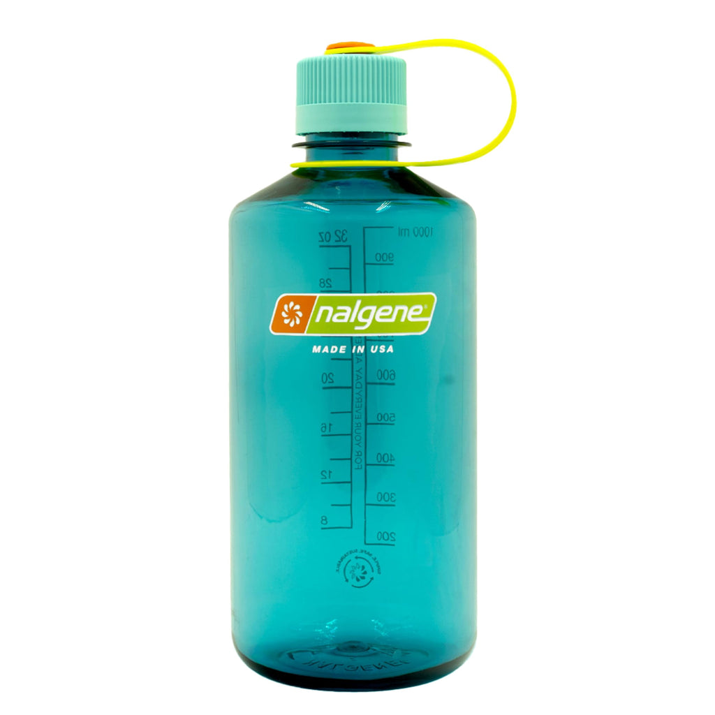 Nalgene Sustain Tritan BPA-Free Water Bottle Made with Material Derived from 50% Plastic Waste (using ISCC certified mass balance), 32 OZ, Narrow Mouth, Cerulean M158K