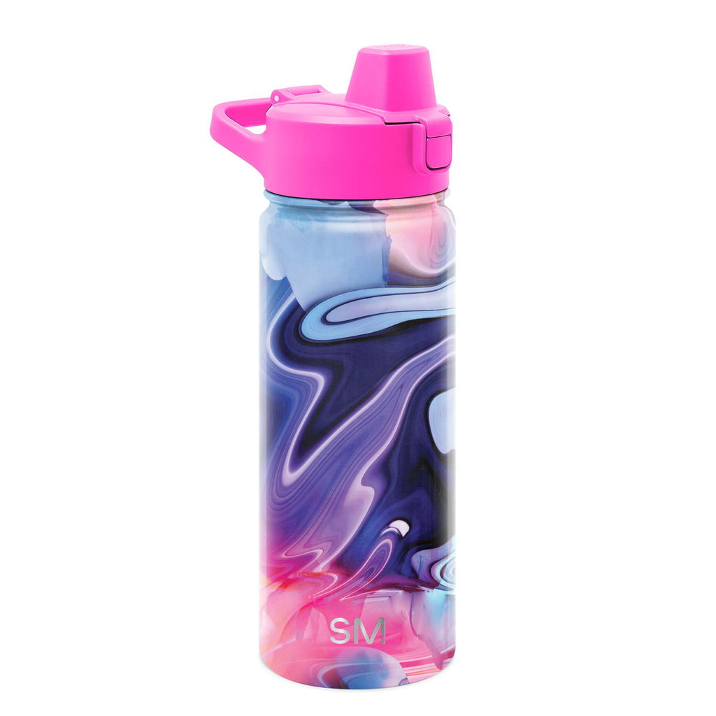 Simple Modern 18 fl oz Insulated Stainless Steel Summit Water Bottle with Covered Silicone Straw Lid | Dreamcicle M401B