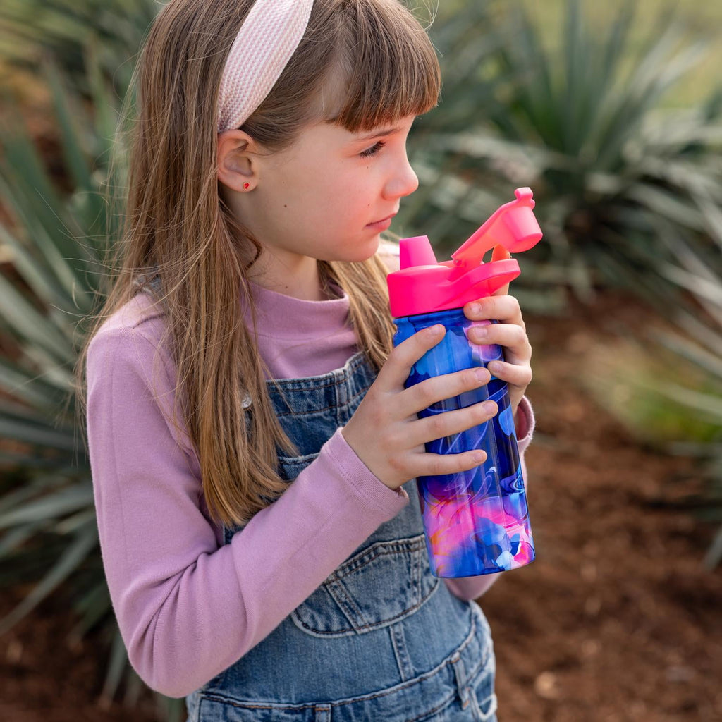 Simple Modern 18 fl oz Insulated Stainless Steel Summit Water Bottle with Covered Silicone Straw Lid | Dreamcicle M401B