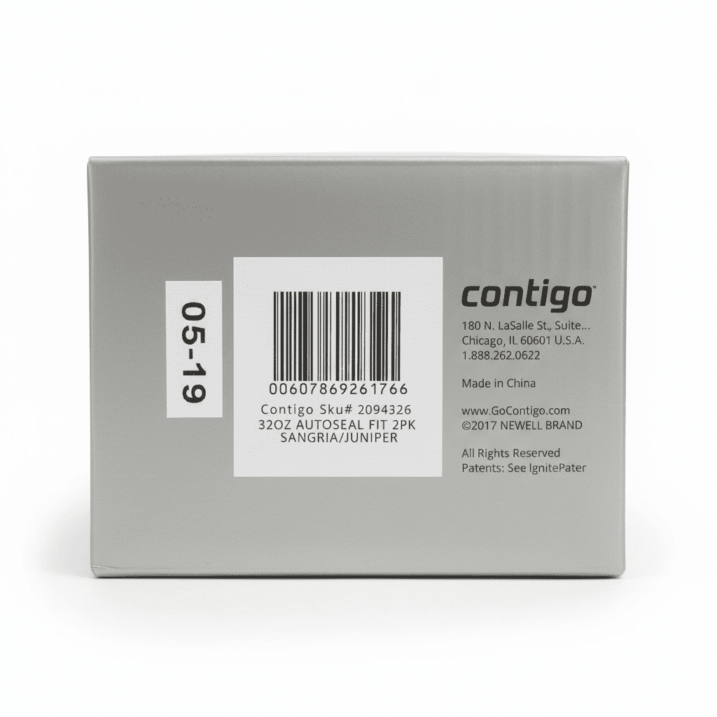 Contigo 32oz AutoSeal Fit Water Bottle 2-Pack Sangria Juniper New Damaged Box M74Y