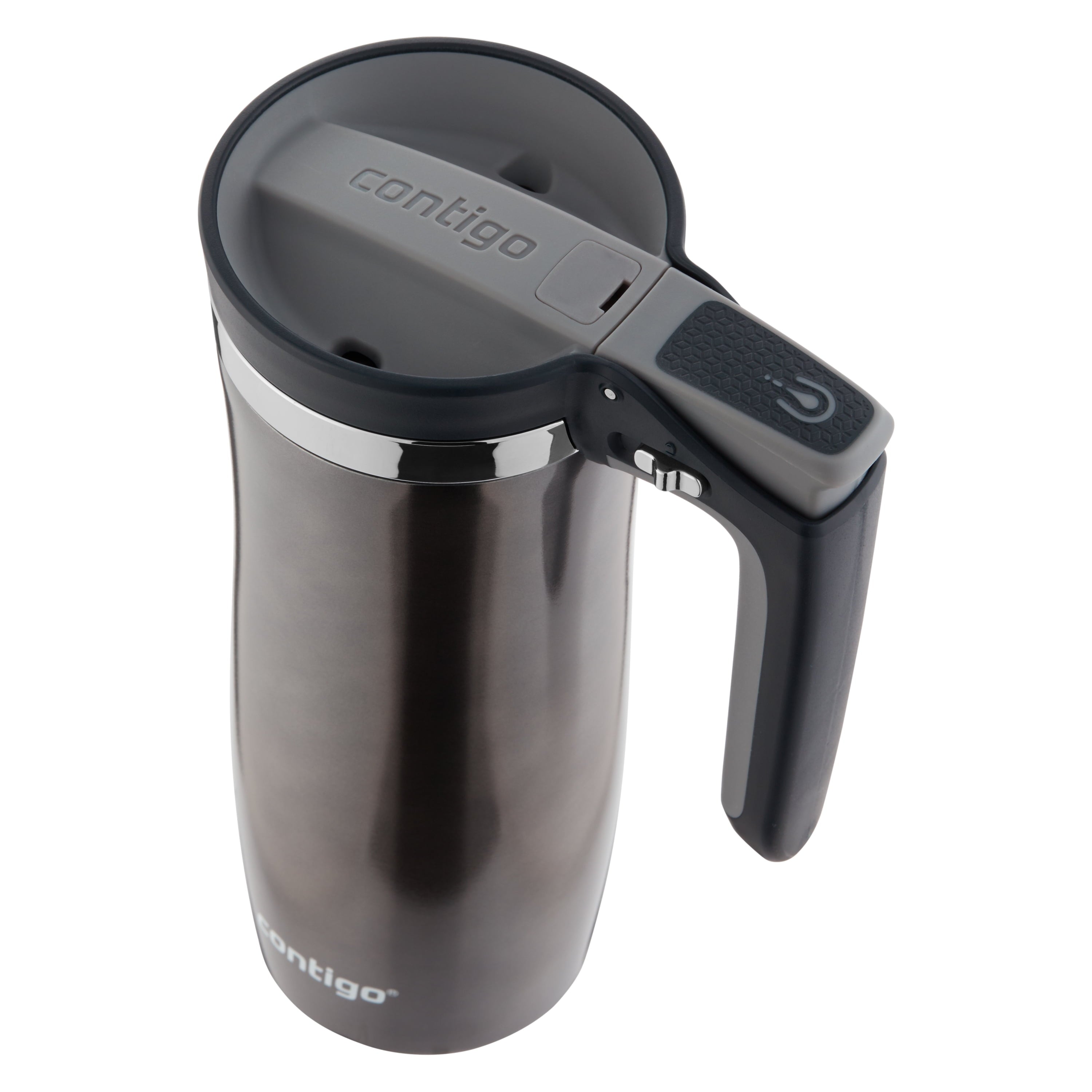 Contigo Autoseal Vacuum Insulated 16 Ounce Stainless Steel Gunmetal Travel Mug with Easy Lid M64F